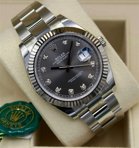 rolex datejust 41 grau diamant|Rolex Datejust 41mm price.